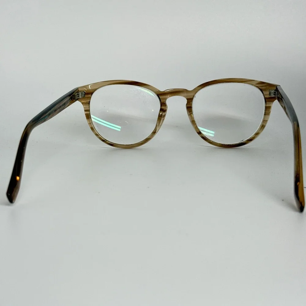 Warby Parker Barkley 207‎ Eyeglasses Frames Brown Striped 51-20-140 Eyewear